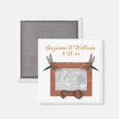 Dragonflies Wedding Favor Photo  マグネット (正面/裏面)