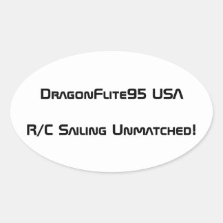 DragonFlite 95 USAステッカー 楕円形シール