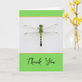 Dragonflyと金ゴールドの大事な行事に感謝 カード (黄色い花)
