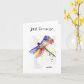 Dragonflyアート、ちょうどカード カード (黄色い花)