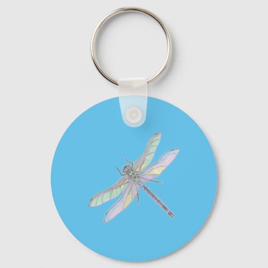 DRAGONFLYキーチェーン(青) キーホルダー (正面)