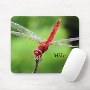 Dragonflyマウスパッド緑と赤 マウスパッド