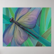 Dragonfly Abstract Wall Art | Colorful Nature Post