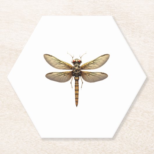 Dragonfly Animal Art Graphic Dragonfly ペーパーコースター (正面)