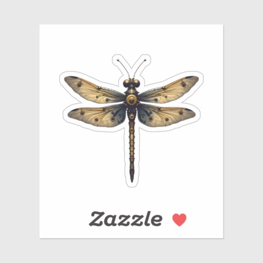 Dragonfly Animal Art Graphic Dragonfly (3) シール (シート)