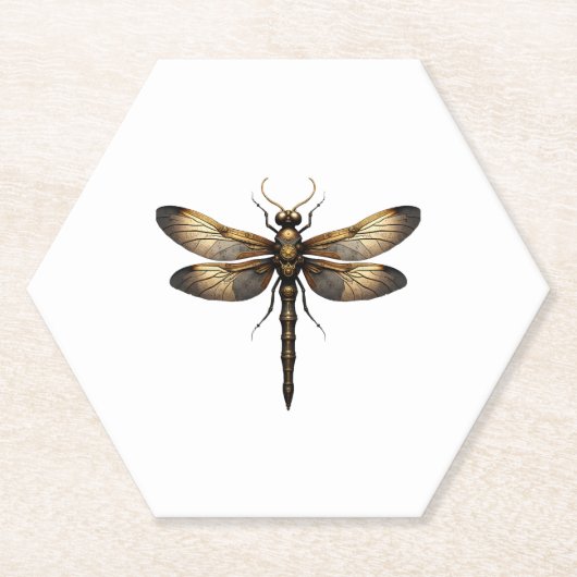 Dragonfly Animal Art Graphic Dragonfly (4) ペーパーコースター (正面)