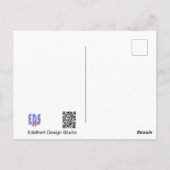 Dragonfly Blue EmperorとDIY縁どポストカ ポストカード (裏面)