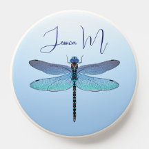 Dragonfly Blue PhoneグリップPopSockets