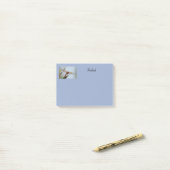 Dragonfly Blue Postパーソナライズされた Notes 4x3 ポストイット (デスク上)