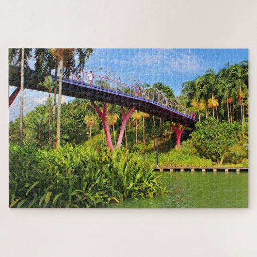 Dragonfly Bridge and lake, Singapore ジグソーパズル (横)