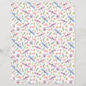 Dragonfly & Butterfly Scrapbook Paper (正面/裏面)