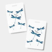 Dragonfly cartoon illustration  バッジ (正面＆裏面)