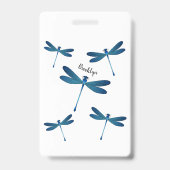 Dragonfly cartoon illustration  バッジ (裏面)