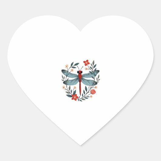 Dragonfly Christmas T-Shirt_1 (1) ハートシール (正面)