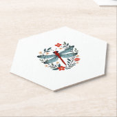Dragonfly Christmas T-Shirt_1 (1) ペーパーコースター (アングル)