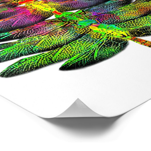 Dragonfly Christmas Tree Dragonfly Xmas  ポスター (角)