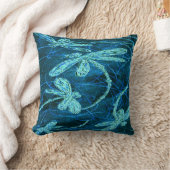 Dragonfly Dance Blue Tango クッション (ブランケット)