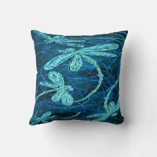 Dragonfly Dance Blue Tango クッション (裏面)
