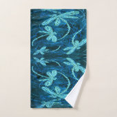 Dragonfly Dance Blue Tango Towel Set バスタオルセット (ハンドタオル)