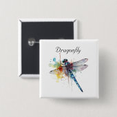 Dragonfly Dreamscape カスタムデザイン 缶バッジ (正面&裏面)