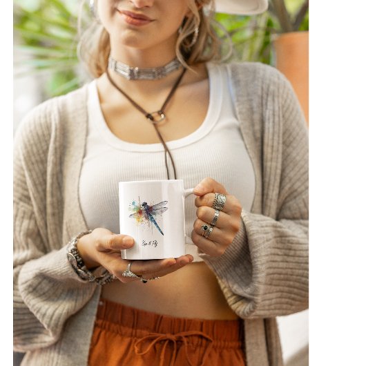 Dragonfly Dreamscape, custom コーヒーマグカップ
