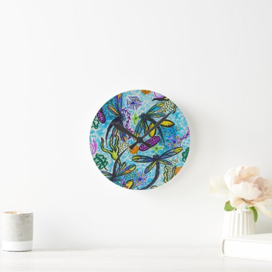 Dragonfly Fantasy  ラウンド壁時計 (ホーム)