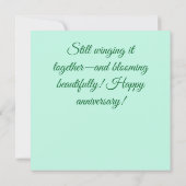 Dragonfly Floral Personalized Anniversary Card (裏面)