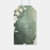 Dragonfly Floral Sweet 16 サンクス ID1310 ギフトタグ (正面)