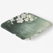 Dragonfly Floral Sweet 16 サンクス ID1310 ペーパープレート (傾斜あり)