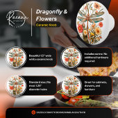 Dragonfly & Flowers Ceramic Knob セラミックノブ