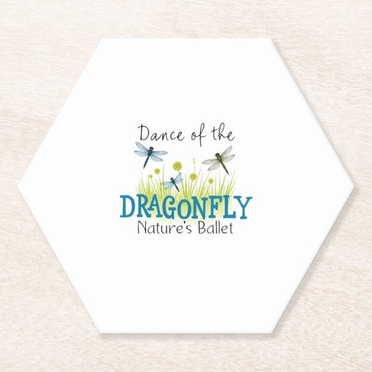 Dragonfly Flying Insect Lover Entomology Dragonfli ペーパーコースター (正面)