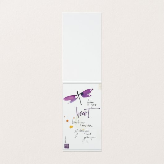 Dragonfly Follow Your Heart Bookmark 名刺 (内部フラット)