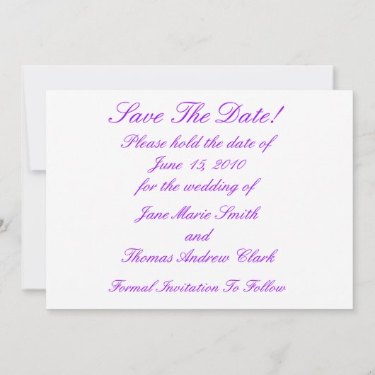 Dragonfly Fractal日付の保存 セーブザデート (裏面)