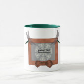 Dragonfly Frame Personalized Wedding Photo  マグカップ (中央)