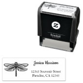 Dragonfly Handスケッチアドレスの戻り セルフインキングスタンプ (インサイチュ)