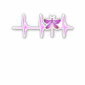Dragonfly Heartbeat EKG Pulse Nature Insect Dragon シール (正面)