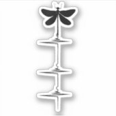 Dragonfly Heartbeat EKG Pulse Nature Insect Dragon シール (正面)