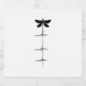 Dragonfly Heartbeat EKG Pulse Nature Insect Dragon スパークリングワインラベル (シングルラベル)