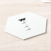 Dragonfly Heartbeat EKG Pulse Nature Insect Dragon ペーパーコースター (アングル)
