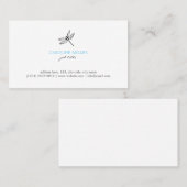 Dragonfly illustration feminine elegant cute card 名刺 (正面/裏面)
