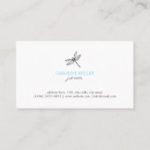 Dragonfly illustration feminine elegant cute card 名刺 (正面)