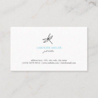 Dragonfly illustration feminine elegant cute card 名刺