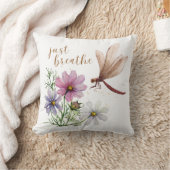 Dragonfly | Just Breathe スロー枕 クッション (ブランケット)
