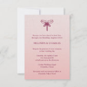 Dragonfly Logo in Burgundy on Gradient for Wedding (裏面)