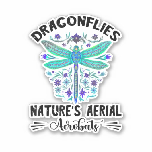 Dragonfly Nature Insect Nature's Aerial Acrobat Dr シール (正面)