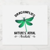 Dragonfly Nature Insect Nature's Aerial Acrobat Dr スパークリングワインラベル (シングルラベル)