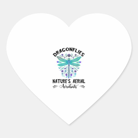 Dragonfly Nature Insect Nature's Aerial Acrobat Dr ハートシール (正面)