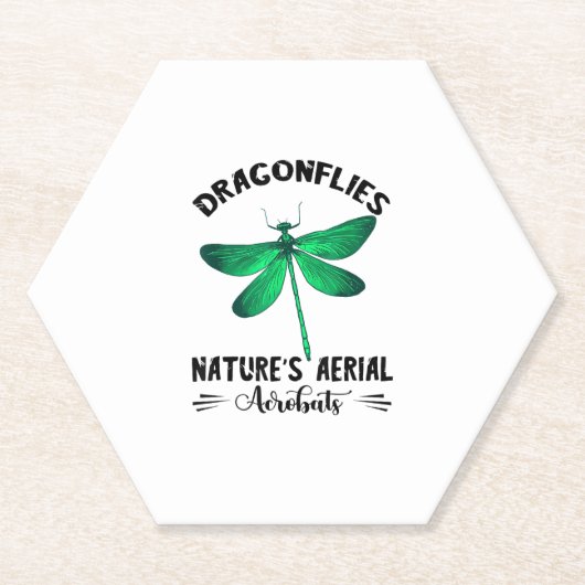 Dragonfly Nature Insect Nature's Aerial Acrobat Dr ペーパーコースター (正面)