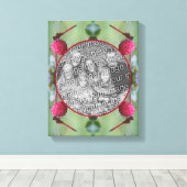 Dragonfly On Dogwood Fruit自分の写真を作成 キャンバスプリント (インサイチュ (ウッドフロア))