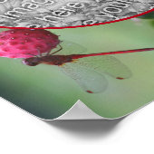 Dragonfly On Dogwood Fruit自分の写真を作成 ポスター (角)